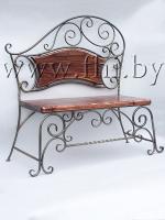 Кованая банкетка со спинкой